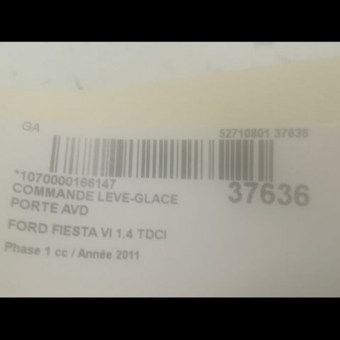 Commande lève-glace porte avant droite occasion FORD FIESTA VI Phase 1 10-2008->11-2012 1.4 TDCI 70ch 3