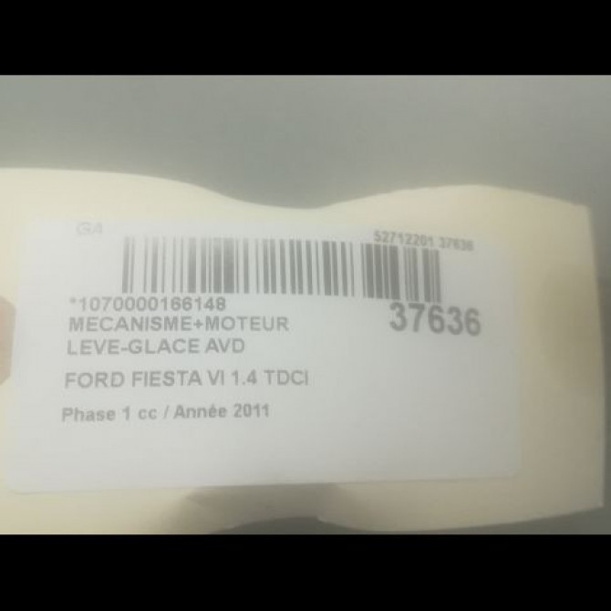 Mecanisme + moteur lève-glace avant droit occasion FORD FIESTA VI Phase 1 10-2008->11-2012 1.4 TDCI 70ch 1836011 3