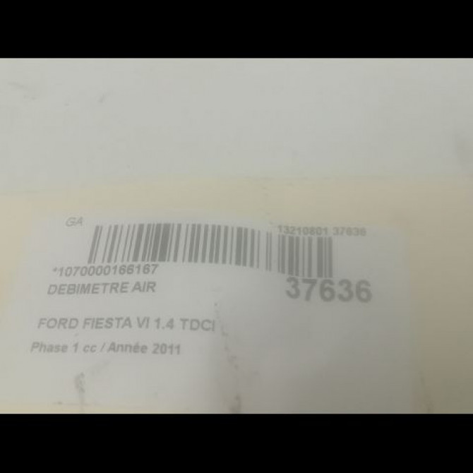 Debimetre air occasion FORD FIESTA VI Phase 1 10-2008->11-2012 1.4 TDCI 70ch 2