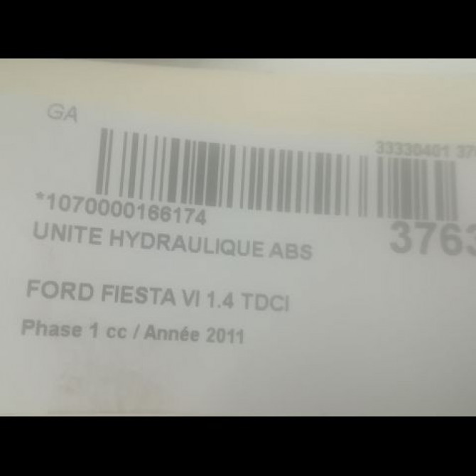 Unité hydraulique ABS occasion FORD FIESTA VI Phase 1 10-2008->11-2012 1.4 TDCI 70ch 1812481 3