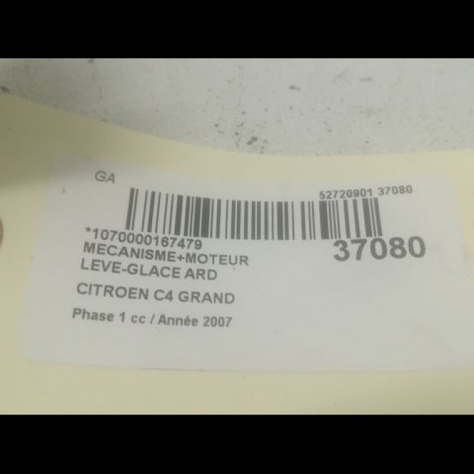 Mecanisme+moteur leve-glace ard occasion CITROEN C4 GRAND PICASSO I Phase 1 10-2006->09-2013 1.6 HDI 110ch 9224C5 3
