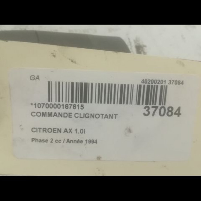 Commande clignotant occasion CITROEN AX Phase 2 07-1991->06-1998 1.0i 625359 3