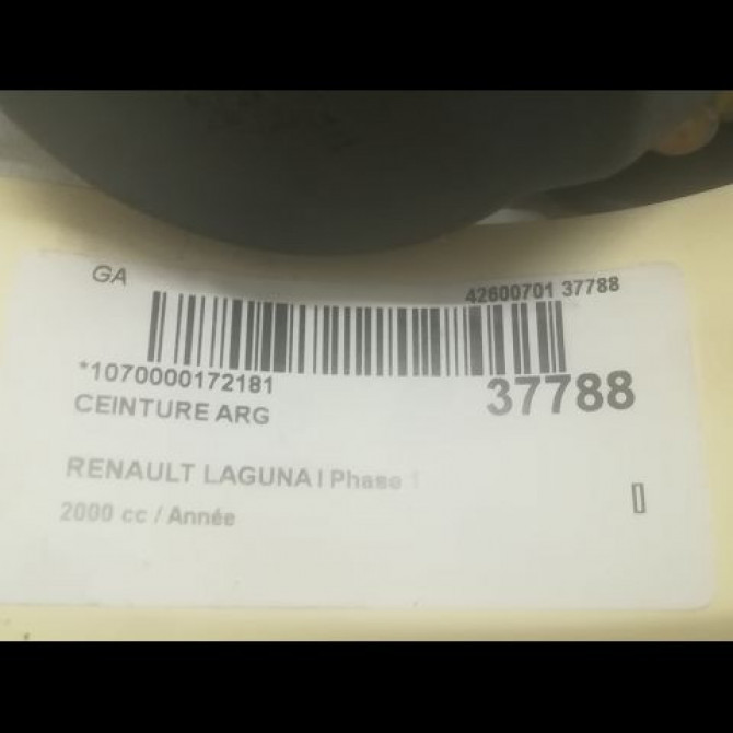 Ceinture arrière gauche occasion RENAULT LAGUNA I Phase 1 01-1994->04-1998 7700422287 4