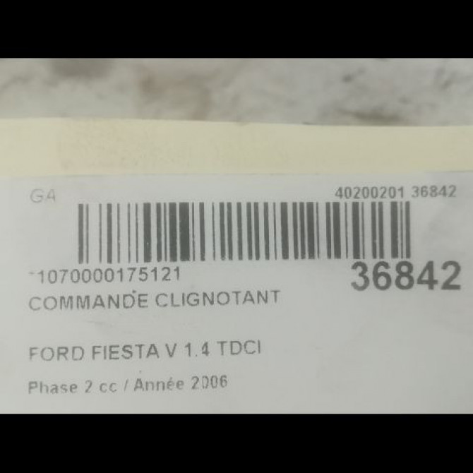 Commande clignotant occasion FORD FIESTA V Phase 2 10-2005->10-2008 1.4 TDCI 1379849 3