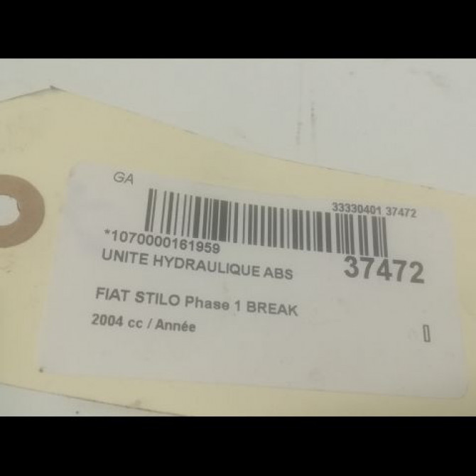 Unité hydraulique ABS occasion FIAT STILO Phase 1 BREAK 10-2001->09-2007 71719585 3
