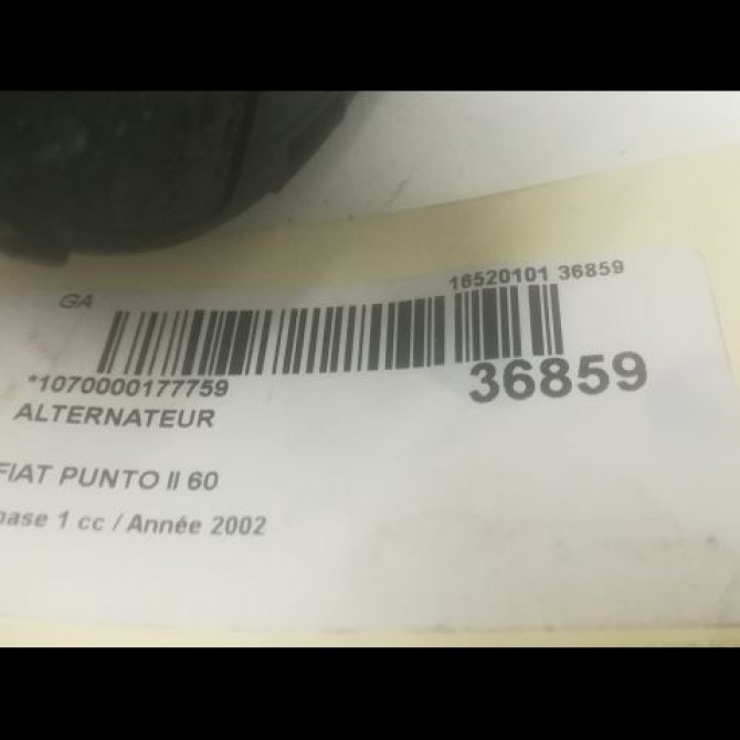 Alternateur occasion FIAT PUNTO II Phase 1 10-1999->05-2003 60 46542889 4
