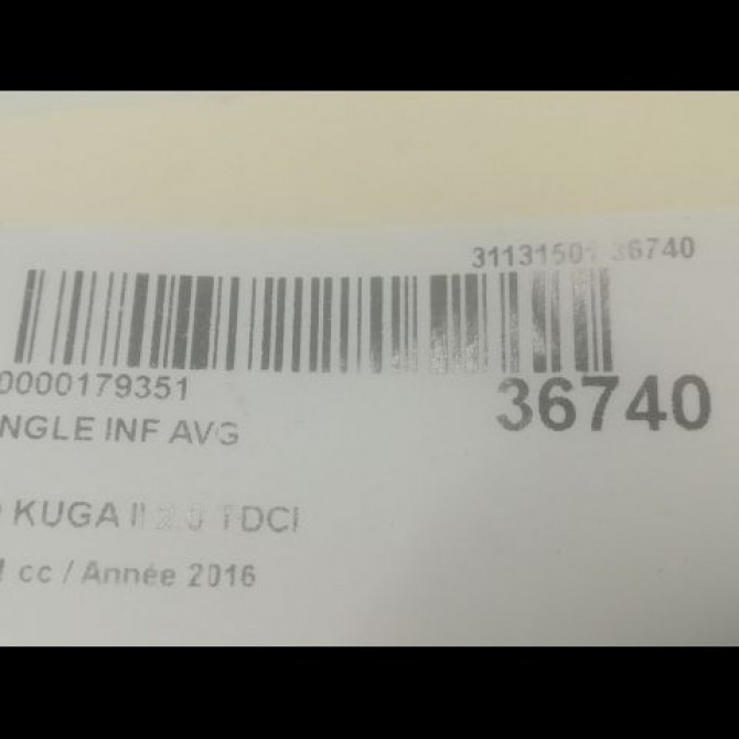 Triangle inf avg occasion FORD KUGA II Phase 1 09-2012->... 2.0 TDCI 150ch 1793237 2