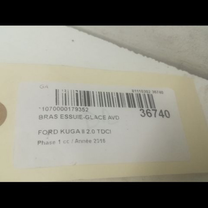 Bras essuie-glace avant droit occasion FORD KUGA II Phase 1 09-2012->... 2.0 TDCI 150ch 2303600 2