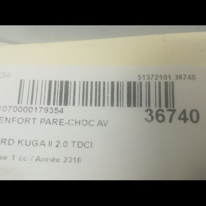 Renfort pare-choc avant occasion FORD KUGA II Phase 1 09-2012->... 2.0 TDCI 150ch 1918601 2