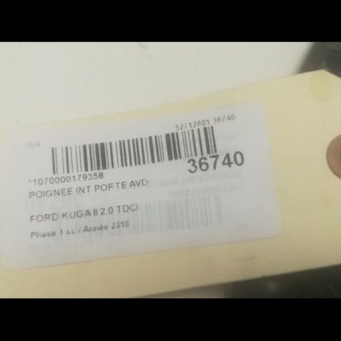 Poignee int porte avd occasion FORD KUGA II Phase 1 09-2012->... 2.0 TDCI 150ch 1784087 3