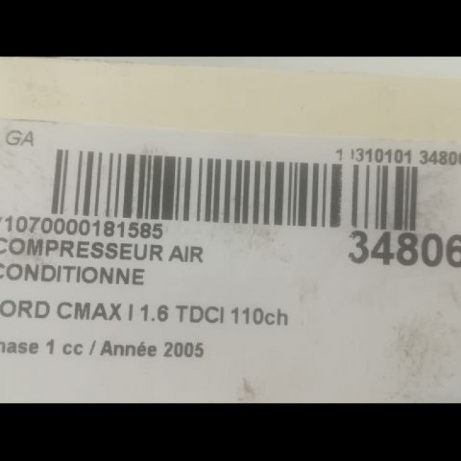 Compresseur air conditionne occasion FORD CMAX I Phase 1 09-2003->03-2007 1.6 TDCI 110ch 1677171 3