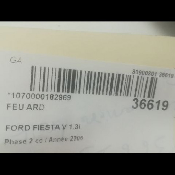 Feu arrière droit occasion FORD FIESTA V Phase 2 10-2005->10-2008 1.3i 1432269 3