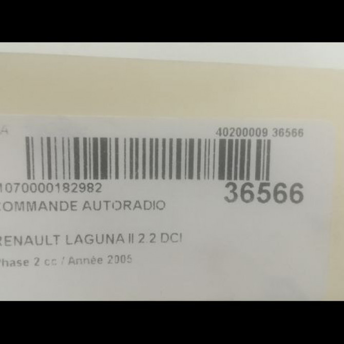 Commande autoradio occasion RENAULT LAGUNA II Phase 2 03-2005->09-2007 2.2 DCI 150ch 3