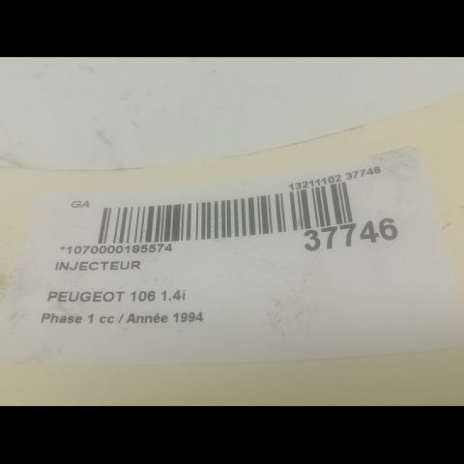 Injecteur occasion PEUGEOT 106 Phase 1 09-1991->04-1996 1.4i 1980F2 3