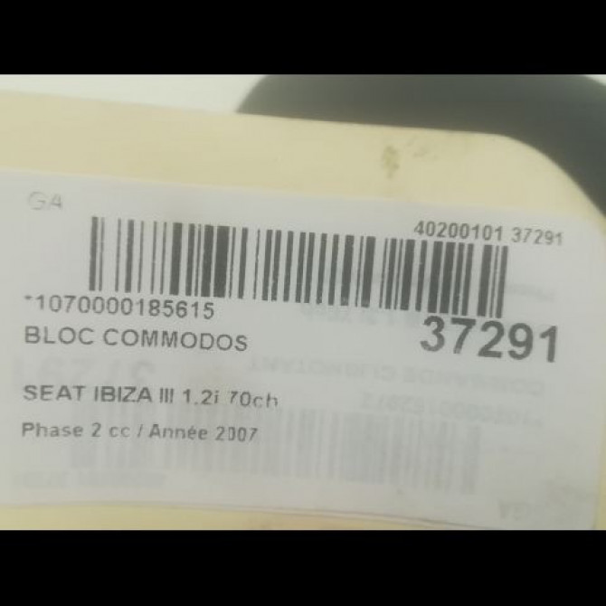 Bloc commodos occasion SEAT IBIZA III Phase 2 03-2006->06-2009 1.2i 70ch 5