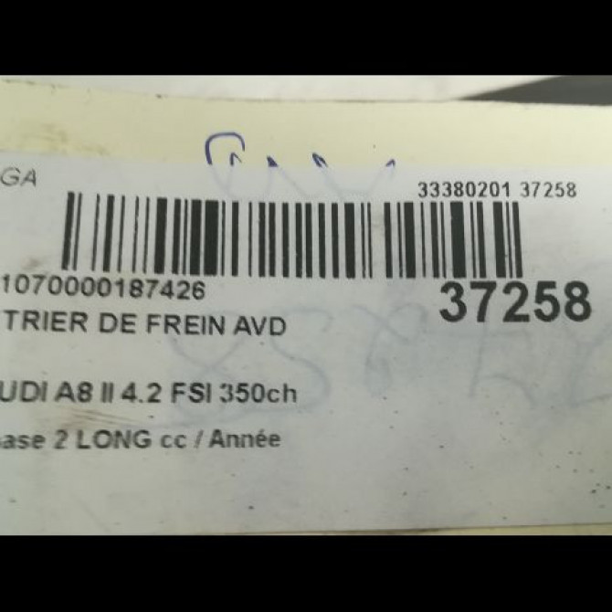 Etrier de frein avant droit occasion AUDI A8 II Phase 2 LONG 12-2007->12-2009 4.2 FSI 350ch 4F0615124 3