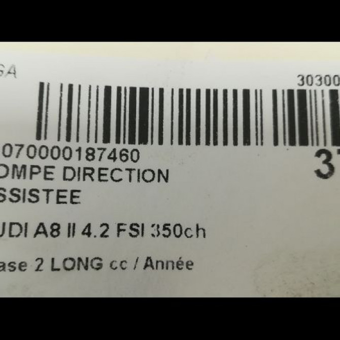 Pompe direction assistee occasion AUDI A8 II Phase 2 LONG 12-2007->12-2009 4.2 FSI 350ch 4E0145156F 4