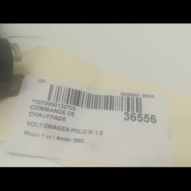 Commande de chauffage occasion VOLKSWAGEN POLO IV Phase 1 01-2002->05-2005 1.9 SDI 6Q0819045T 3