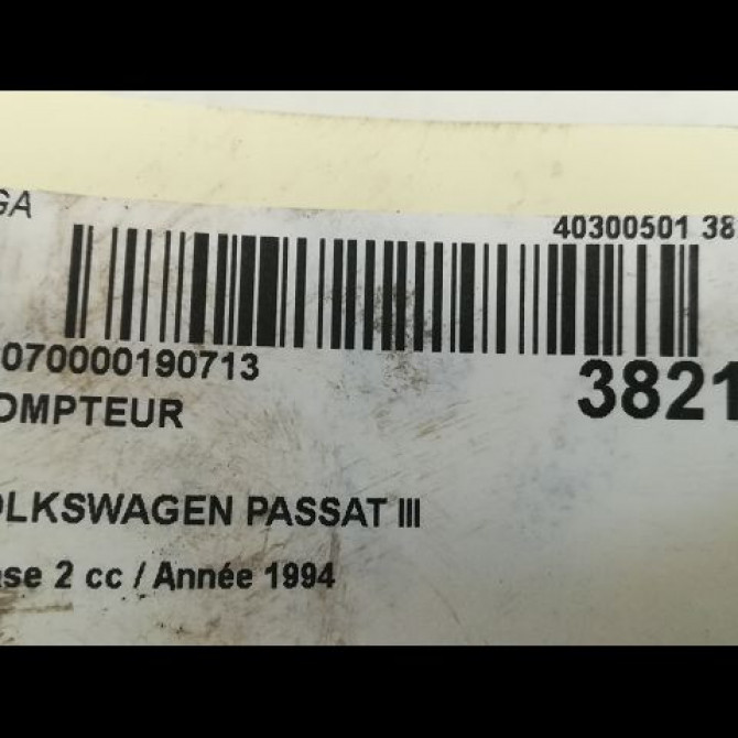 Compteur occasion VOLKSWAGEN PASSAT III Phase 2 11-1993->09-1996 1.8i 90ch 3
