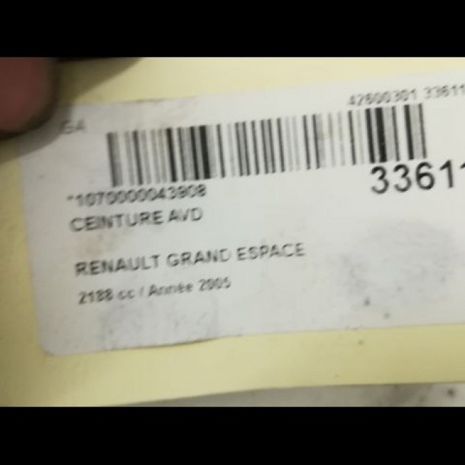 Ceinture avant droite occasion RENAULT ESPACE IV Phase 1 09-2002->03-2006 2.2 DCI 8200211688 4