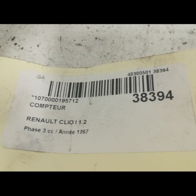 Compteur occasion RENAULT CLIO I Phase 3 03-1996->08-1998 1.2 7700841348 3