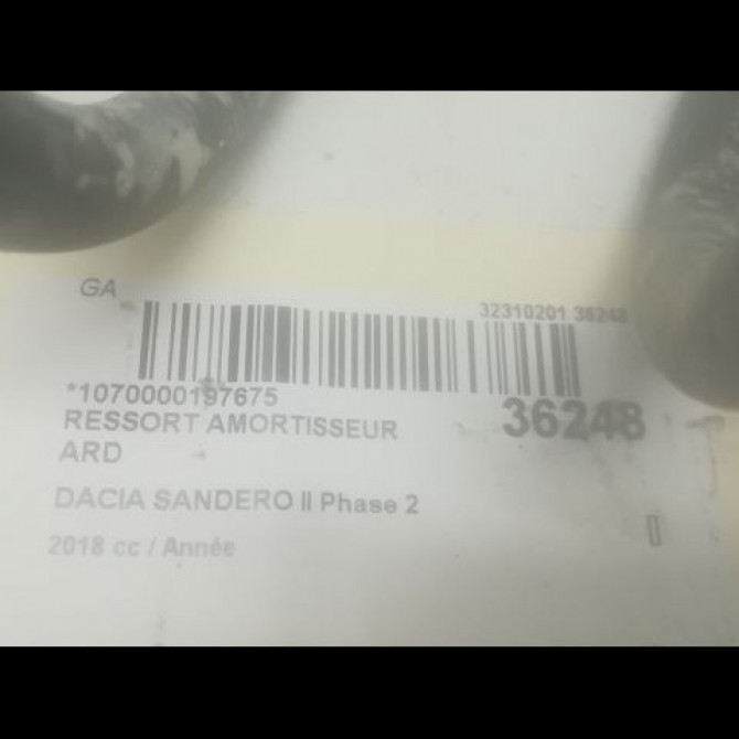 Ressort amortisseur ard occasion DACIA SANDERO II Phase 2 02-2017->... 550207022R 2