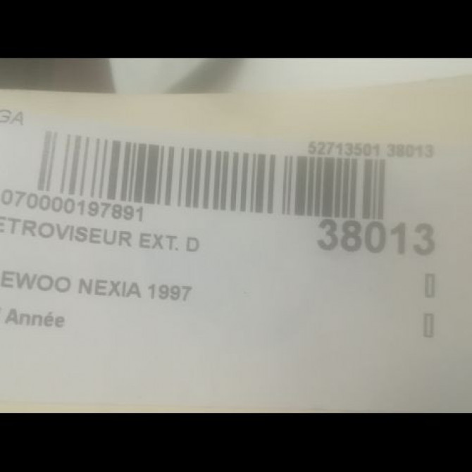 Retroviseur exterieur manuel droit occasion DAEWOO NEXIA 3