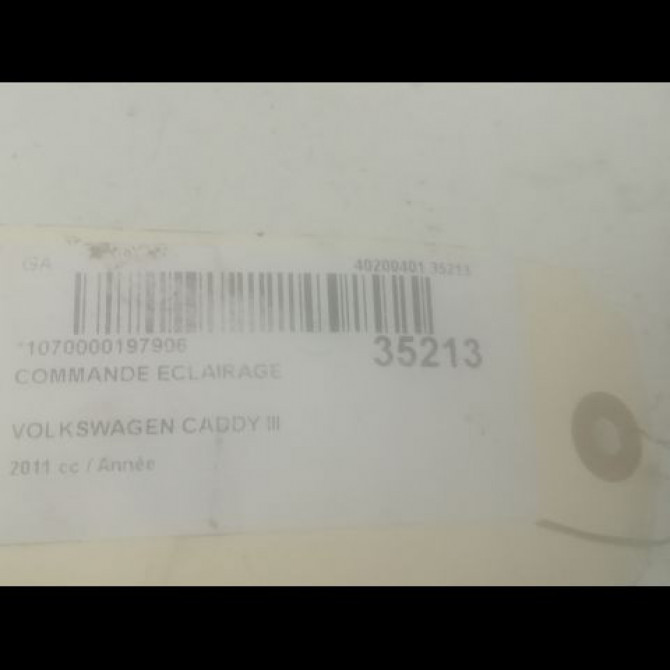 Commande eclairage occasion VOLKSWAGEN CADDY III Phase 1 03-2004->07-2010 3C8941431PXSH 3