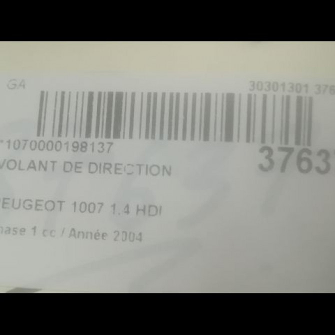 Volant de direction occasion PEUGEOT 1007 Phase 1 04-2005->12-2010 1.4 HDI 4109FR 2