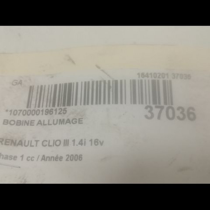 Bobine allumage occasion RENAULT CLIO III Phase 1 09-2005->03-2009 1.4i 16v 100ch 224333529R 3