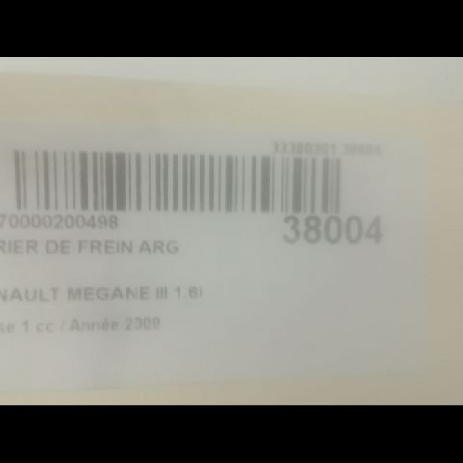 Etrier de frein arrière gauche occasion RENAULT MEGANE III Phase 1 11-2008->01-2012 1.6i 16v 110ch 440119651R 3