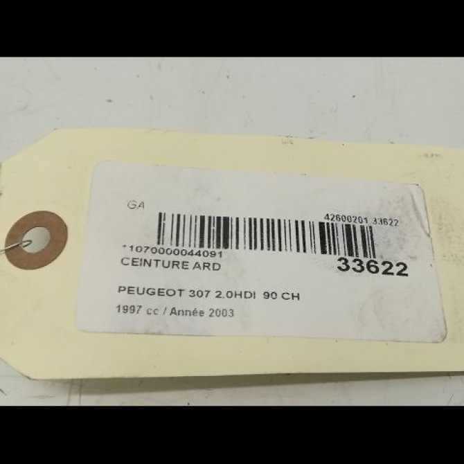 Ceinture arrière droite occasion PEUGEOT 307 Phase 1 04-2001->06-2005 1.4 HDI 8v 70ch 8974JK 4