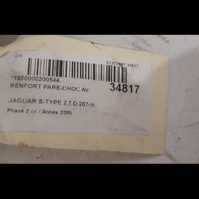 Renfort pare-choc avant occasion JAGUAR S-TYPE Phase 2 01-2002->12-2007 2.7 D 207ch XR852138 4