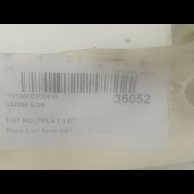 Vanne EGR occasion FIAT MULTIPLA Phase 2 09-2004->04-2010 1.9 DT MULTIJET 120ch 55215029 2