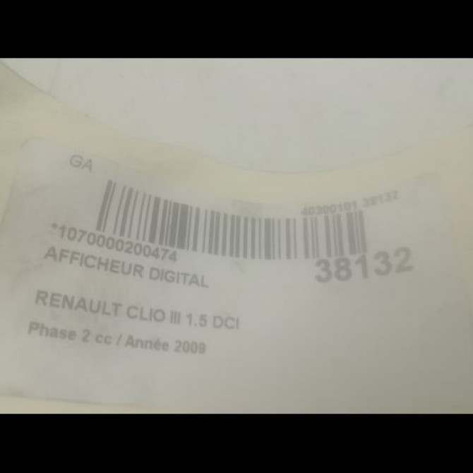 Afficheur digital occasion RENAULT CLIO III Phase 2 03-2009->12-2014 1.5 DCI 70ch 3