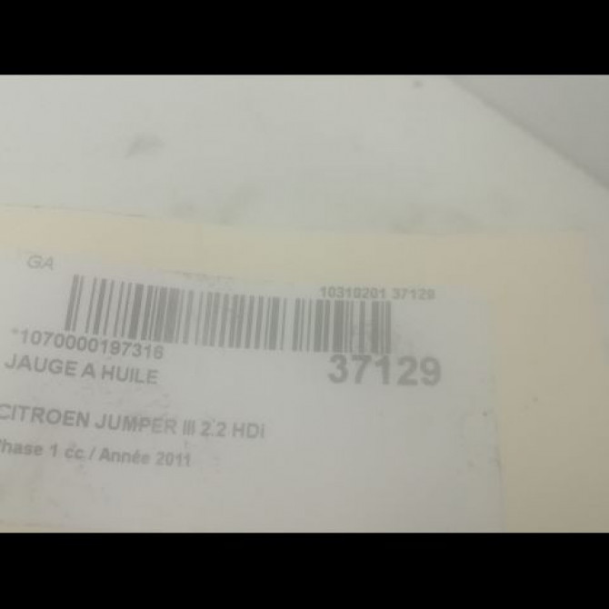 Jauge a huile occasion CITROEN JUMPER III Phase 1 06-2006->... 2.2 HDi 100ch 1174C3 2