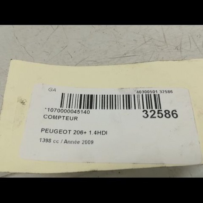 Compteur occasion PEUGEOT 206 + Phase 1 03-2009->05-2013 1.4 HDI 70ch 6103HK 5
