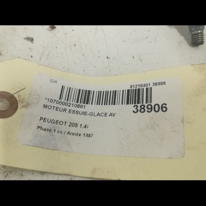 Moteur essuie-glace avant occasion PEUGEOT 205 Phase 1 03-1983->07-1987 1.4i 640562 3