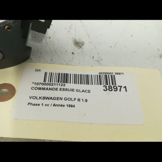 Commande essuie glace occasion VOLKSWAGEN GOLF III Phase 1 01-1992->12-1997 1.9 TD 535953519B01C 3