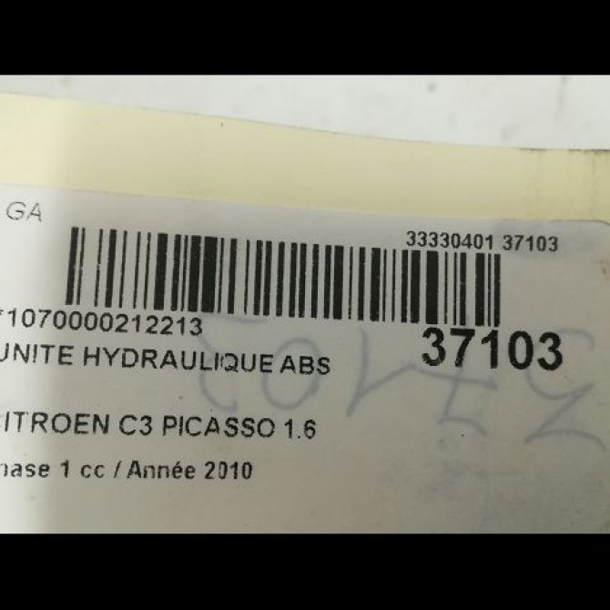 Unité hydraulique ABS occasion CITROEN C3 PICASSO Phase 1 02-2009->08-2012 1.6 HDi 16v 90ch 4541NG 3
