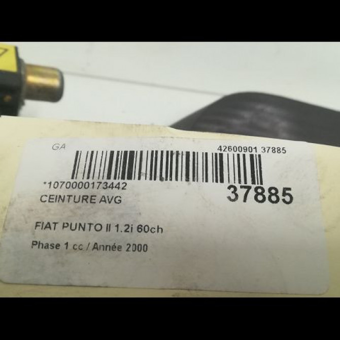 Ceinture avant gauche occasion FIAT PUNTO II Phase 1 10-1999->05-2003 1.2i 60ch 735269409 4