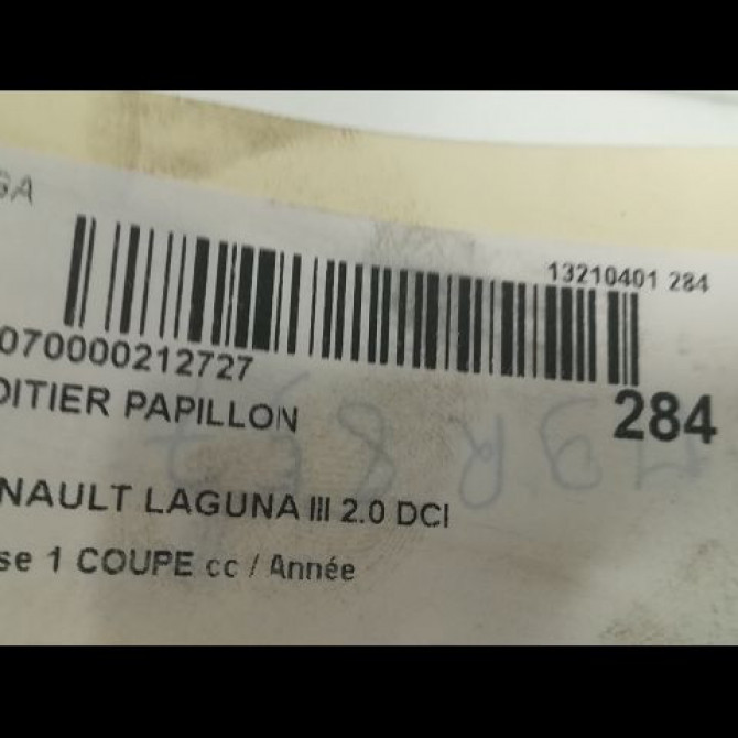 Boitier papillon occasion RENAULT LAGUNA III Phase 1 COUPE 08-2008->03-2013 2.0 DCI 175ch 3