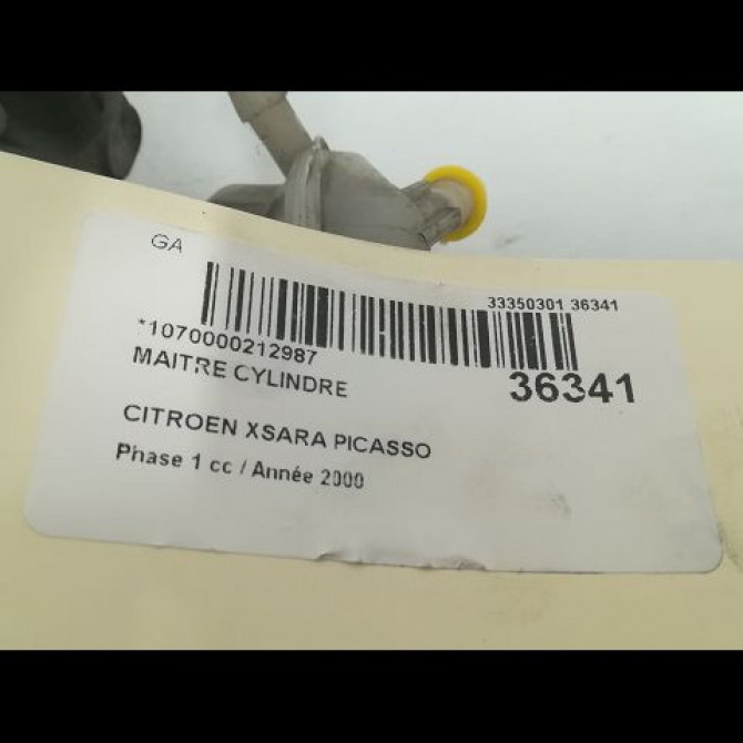 Maitre cylindre occasion CITROEN XSARA PICASSO Phase 1 12-1999->02-2004 1.8i 16v 4601K5 3