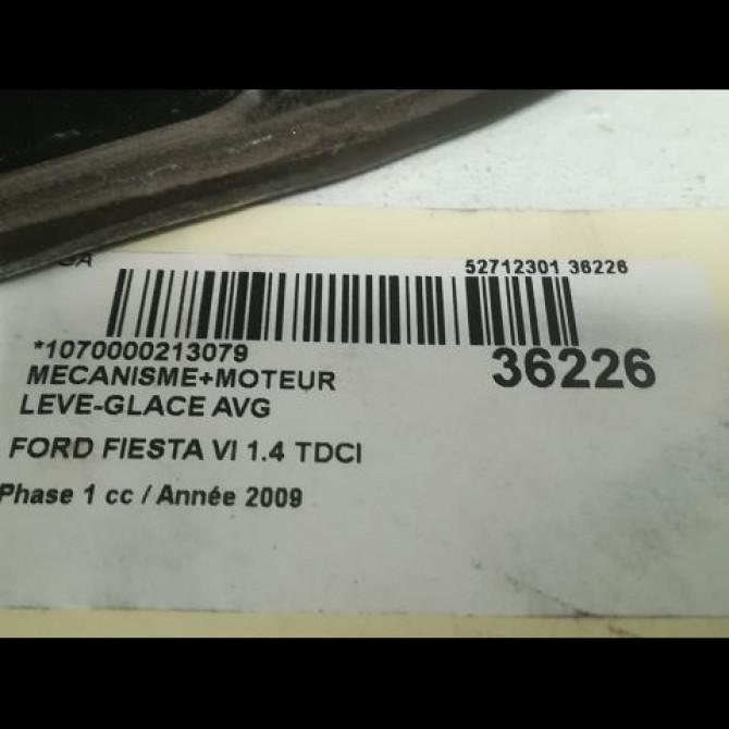 Mecanisme+moteur leve-glace avg occasion FORD FIESTA VI Phase 1 10-2008->11-2012 1.4 TDCI 68ch 1837995 3
