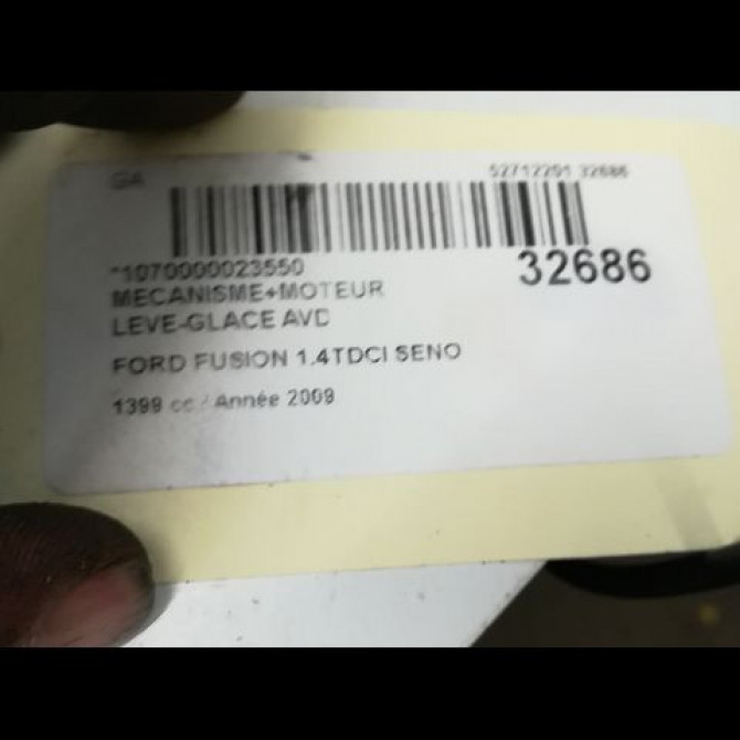 Mecanisme + moteur lève-glace avant droit occasion FORD FUSION Phase 2 10-2005->09-2011 1.4 TDCI 1554229 4