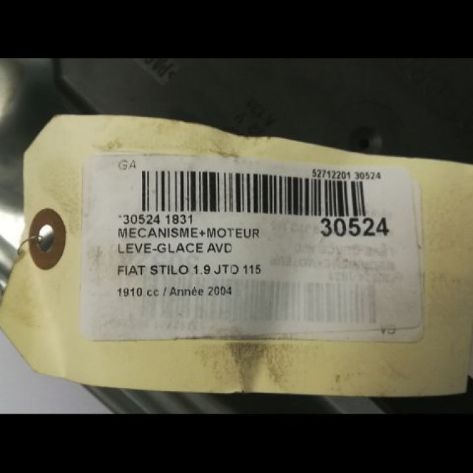 Mecanisme + moteur lève-glace avant droit occasion FIAT STILO Phase 1 10-2001->09-2007 46831652 3