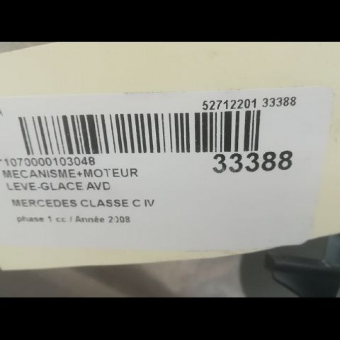 Mecanisme + moteur lève-glace avant droit occasion MERCEDES CLASSE C IV phase 1 02-2014->... C220 170ch 2127201679 4