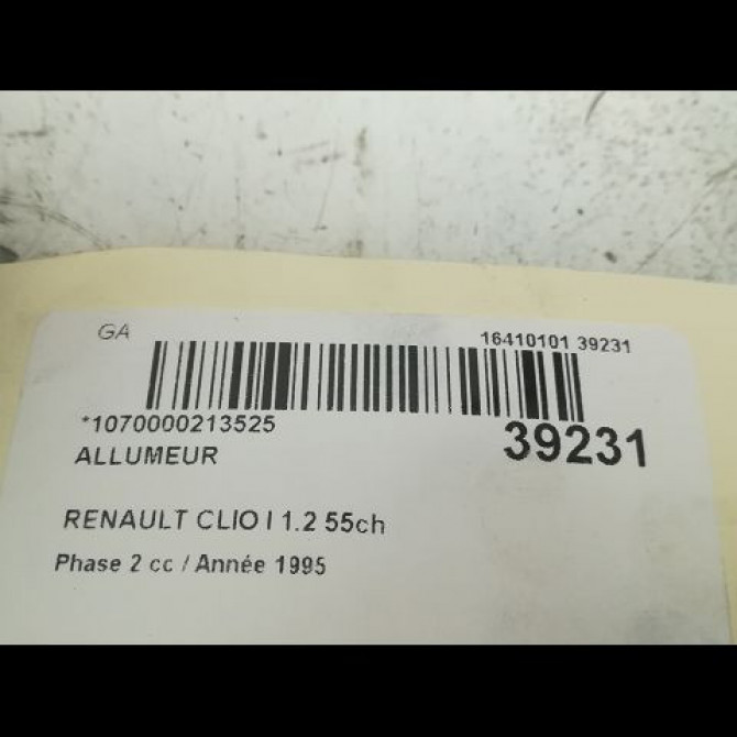 Allumeur occasion RENAULT CLIO I Phase 2 03-1994->03-1996 1.2 55ch 3