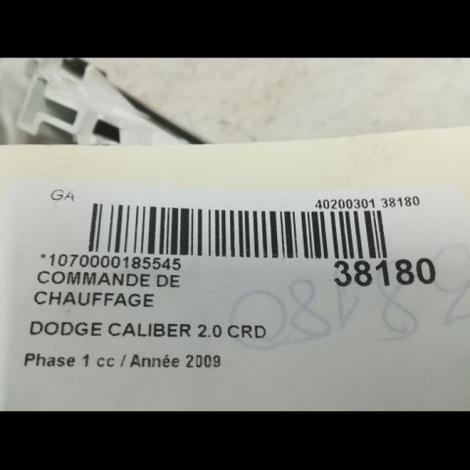 Commande de chauffage occasion DODGE CALIBER Phase 1 06-2006->... 2.0 CRD 55111874AC 3