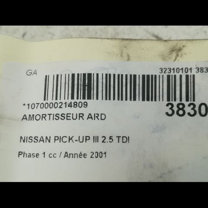 Amortisseur arrière droit occasion NISSAN PICK-UP III Phase 1 07-1998->03-2002 2.5 TDI 2